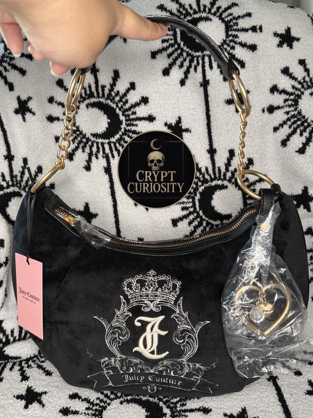 Juicy Couture Need More Juicy Hobo Shoulder Bag Black